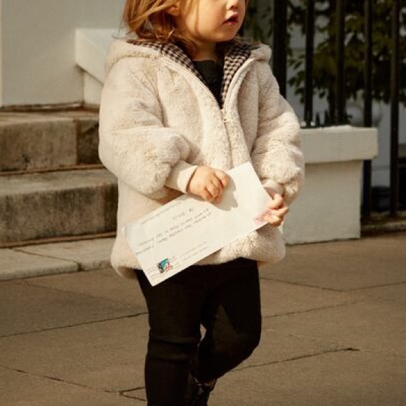 Zara Fur Jacket EUC 12-18mos - Picture 4 of 13